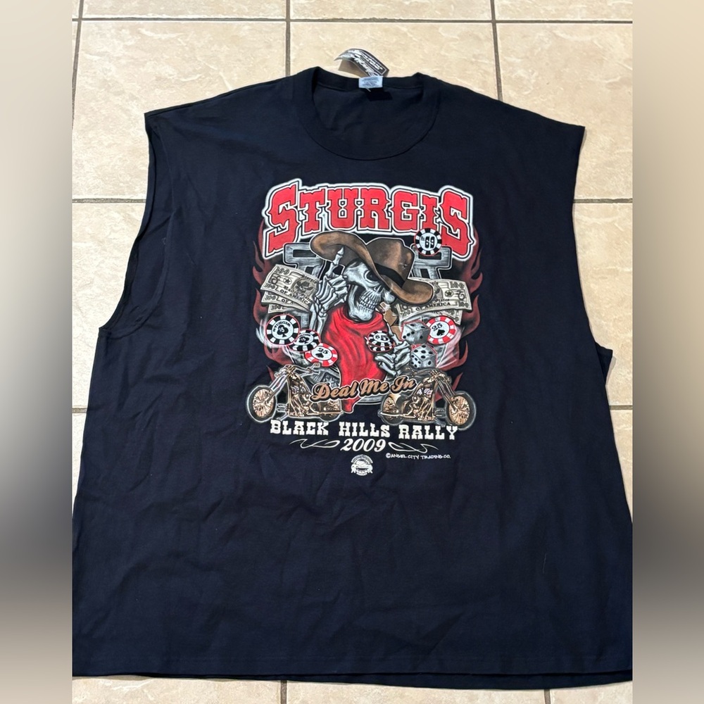 Sturgis Black Sleeveless Graphic Tee-2009